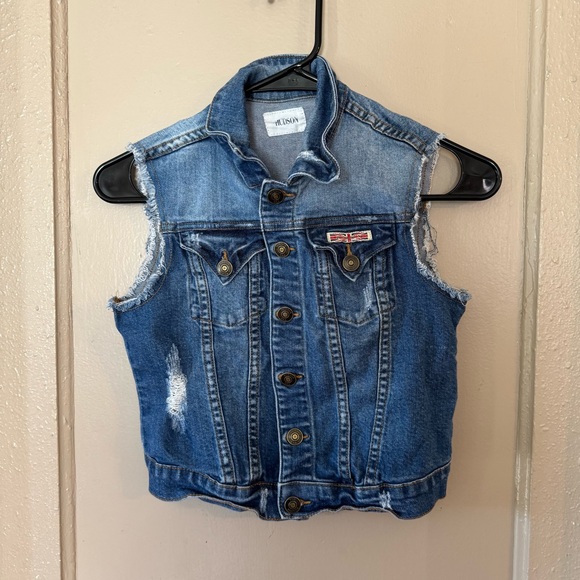 Hudson Jeans Other - Hudson Vest Girl’s M Blue Denim Vest Western Country Core
